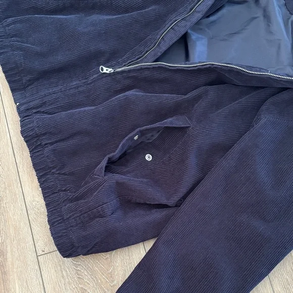 H&M Men's Dark Blue Corduroy Jacket - Picture 3 of 4